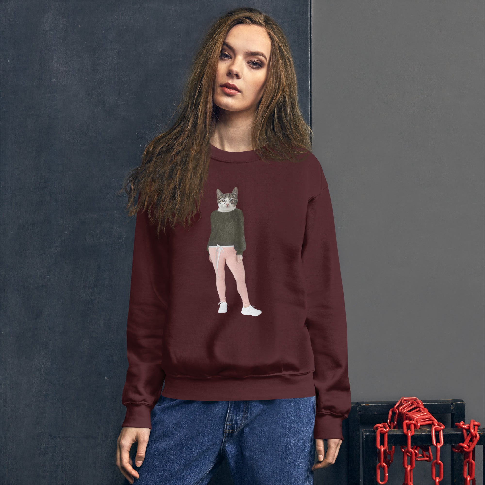 Preppy Kitty Unisex Sweatshirt